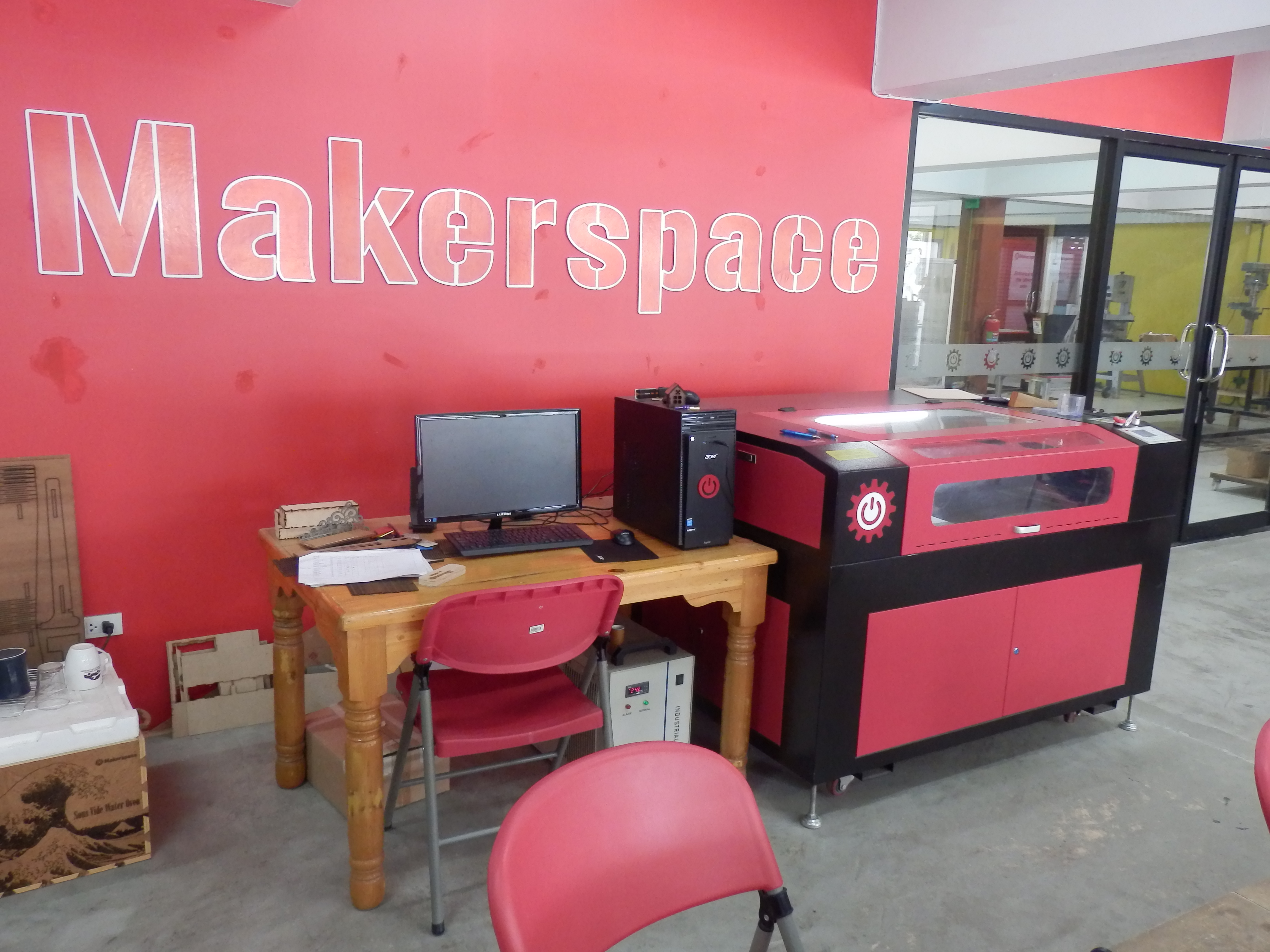 Working at Makerspace Thailand in Chiang Mai 