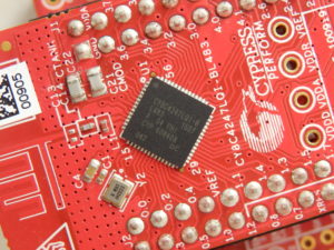 detail of Cypress PSoC 4 BLE on CY8C4247LQI-BL483